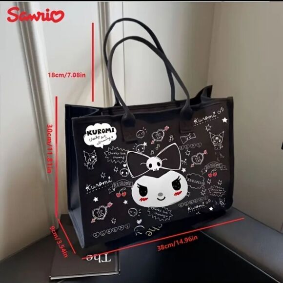 Hello Kitty KUROMI Black Tote Bag! - Picture 2 of 5